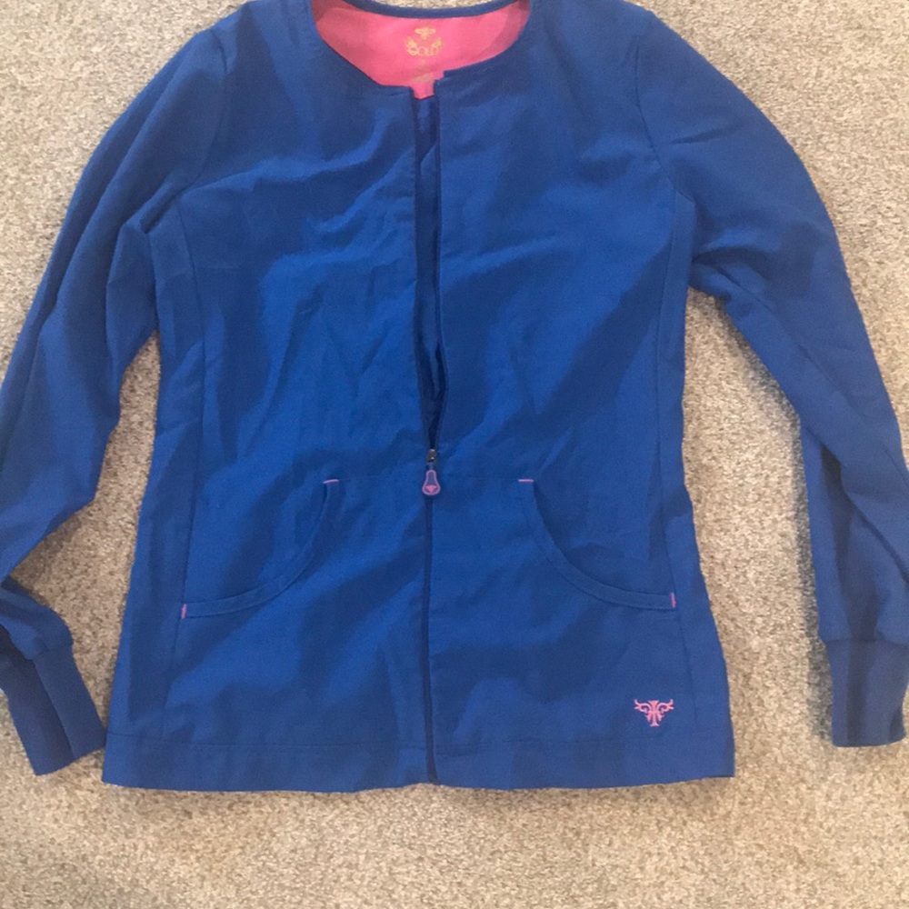 Med couture scrub coat cover up small gold series!
